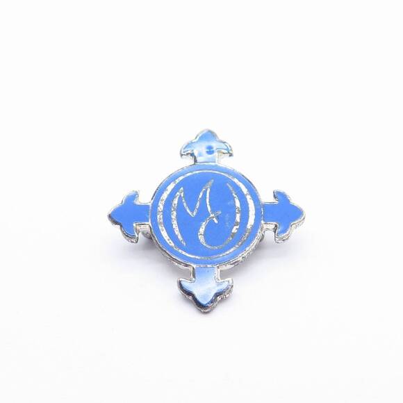 925 Sterling Silver Vintage Enamel Pin Brooch - Picture 4 of 5